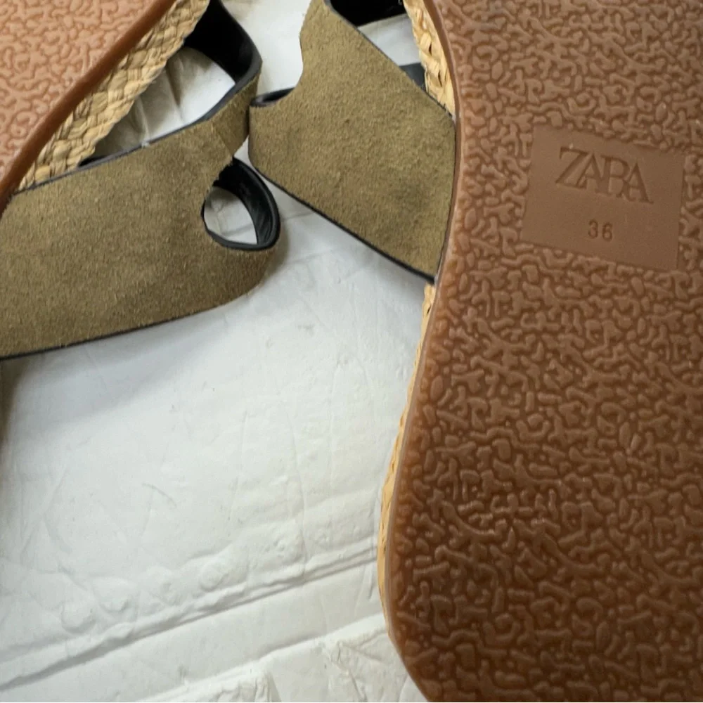 Zara Shoes | Nwt Zara Suede Sandals | Color: Brown/Green |
Size: 36 - Picture 10 of 12